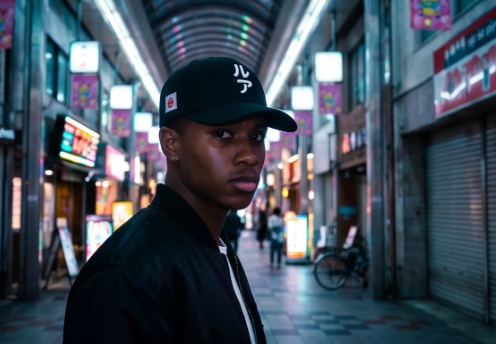 Vertical "LA" / Japan Flag Hat