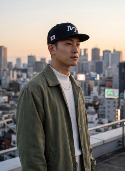 LA・日章旗スナップバック